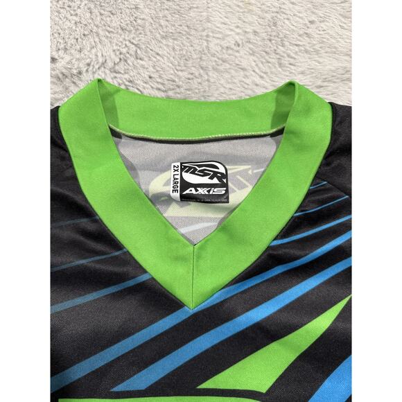 Hatfield McCoy Trails Jersey Shirt Mens 2XL Black Green Blue Motocross MSR Axis - Picture 3 of 9